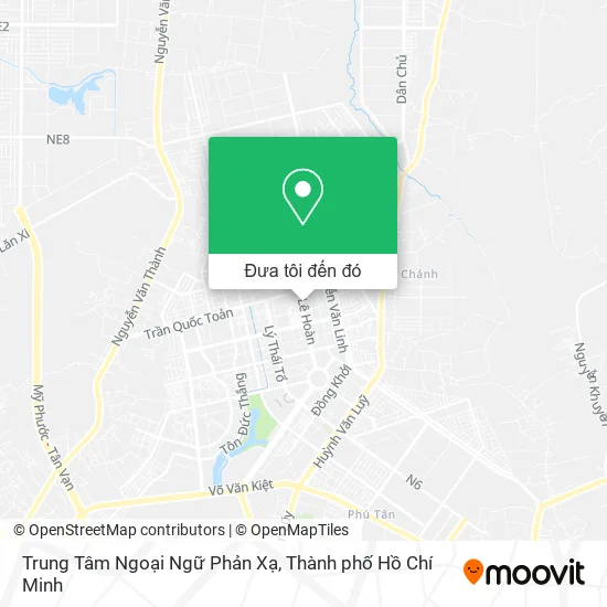 Bản đồ Trung Tâm Ngoại Ngữ Phản Xạ