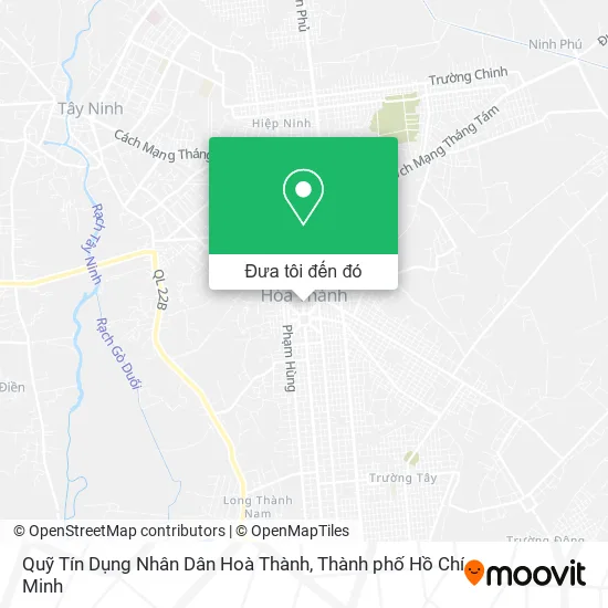 Bản đồ Quỹ Tín Dụng Nhân Dân Hoà Thành