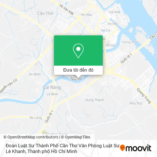 Bản đồ Đoàn Luật Sư Thành Phố Cần Thơ Văn Phòng Luật Sư Lê Khanh