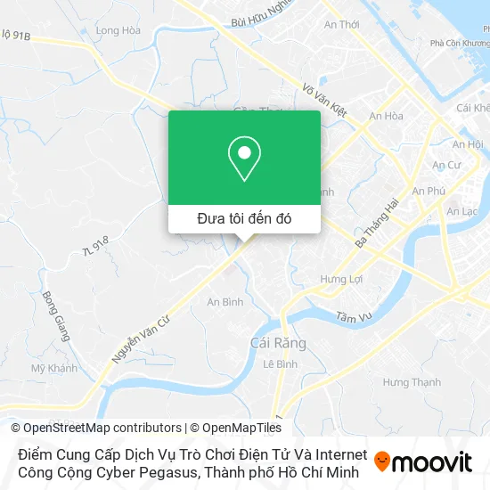 Bản đồ Điểm Cung Cấp Dịch Vụ Trò Chơi Điện Tử Và Internet Công Cộng Cyber Pegasus