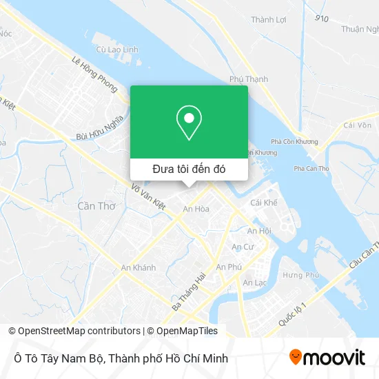 Bản đồ Ô Tô Tây Nam Bộ