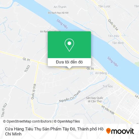 Bản đồ Cửa Hàng Tiêu Thụ Sản Phẩm Tây Đô