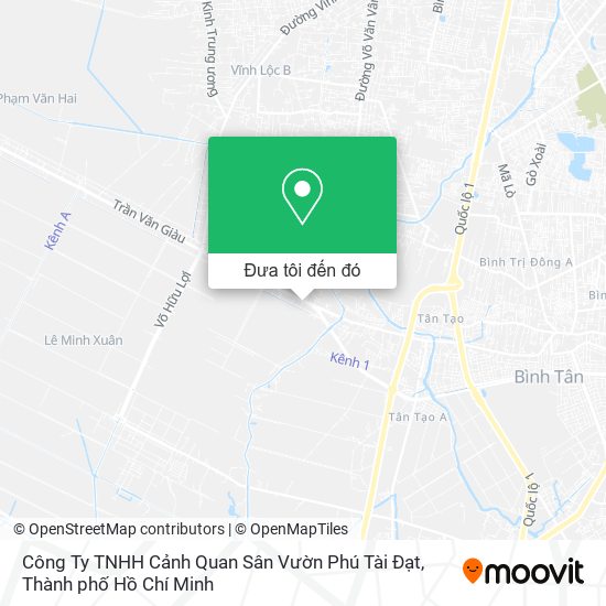 Bản đồ Công Ty TNHH Cảnh Quan Sân Vườn Phú Tài Đạt