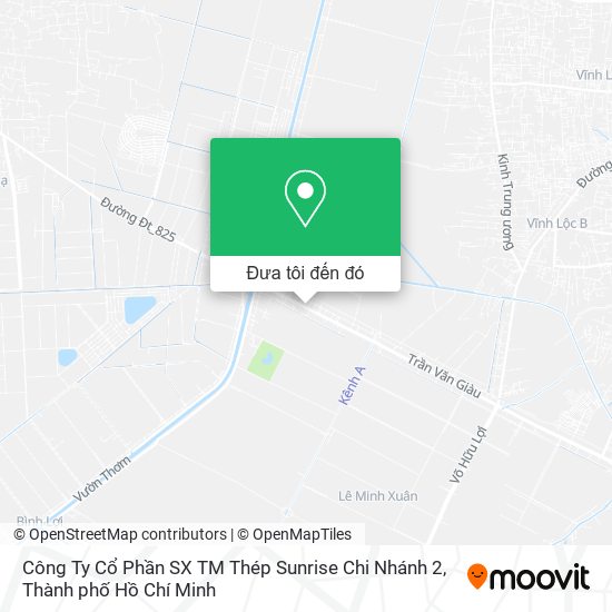Bản đồ Công Ty Cổ Phần SX TM Thép Sunrise Chi Nhánh 2