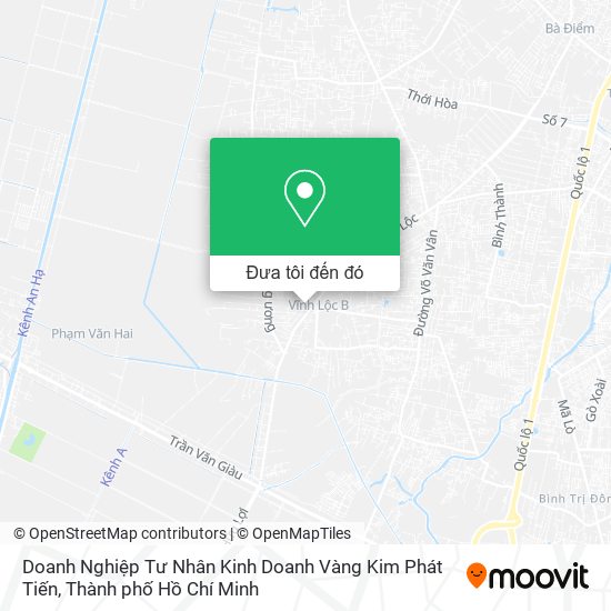 Bản đồ Doanh Nghiệp Tư Nhân Kinh Doanh Vàng Kim Phát Tiến