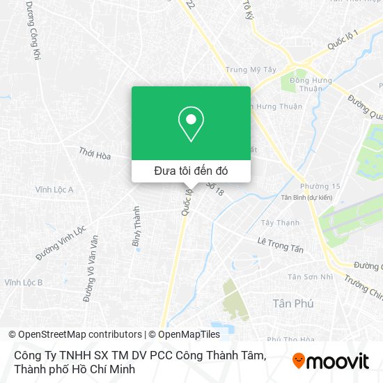 Bản đồ Công Ty TNHH SX TM DV PCC Công Thành Tâm
