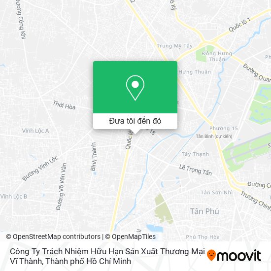 Bản đồ Công Ty Trách Nhiệm Hữu Hạn Sản Xuất Thương Mại Vĩ Thành