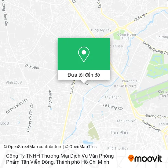 Bản đồ Công Ty TNHH Thương Mại Dịch Vụ Văn Phòng Phẩm Tân Viễn Đông