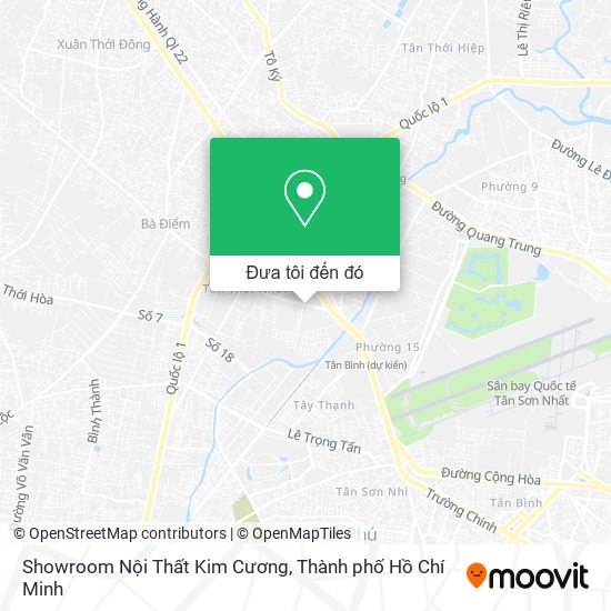 Bản đồ Showroom Nội Thất Kim Cương