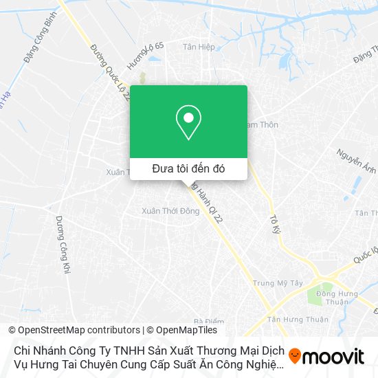 Bản đồ Chi Nhánh Công Ty TNHH Sản Xuất Thương Mại Dịch Vụ Hưng Tai Chuyên Cung Cấp Suất Ăn Công Nghiệp