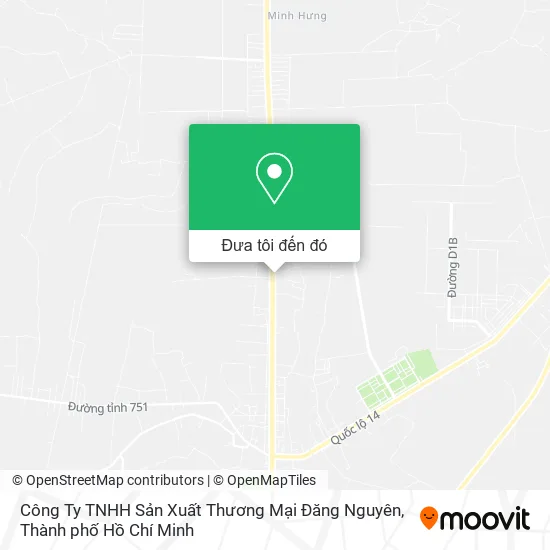 Bản đồ Công Ty TNHH Sản Xuất Thương Mại Đăng Nguyên