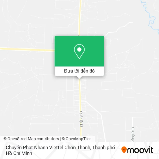 Bản đồ Chuyển Phát Nhanh Viettel Chơn Thành