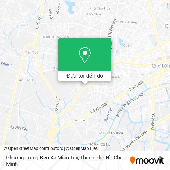 Bản đồ Phuong Trang Ben Xe Mien Tay