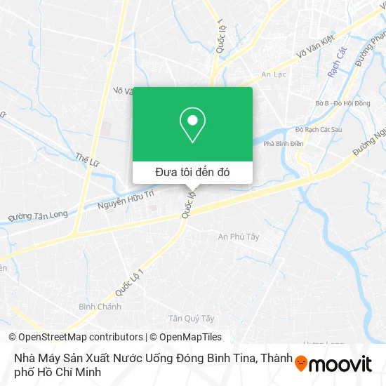 Bản đồ Nhà Máy Sản Xuất Nước Uống Đóng Bình Tina
