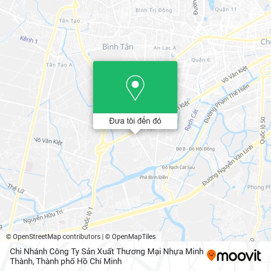 Bản đồ Chi Nhánh Công Ty Sản Xuất Thương Mại Nhựa Minh Thành