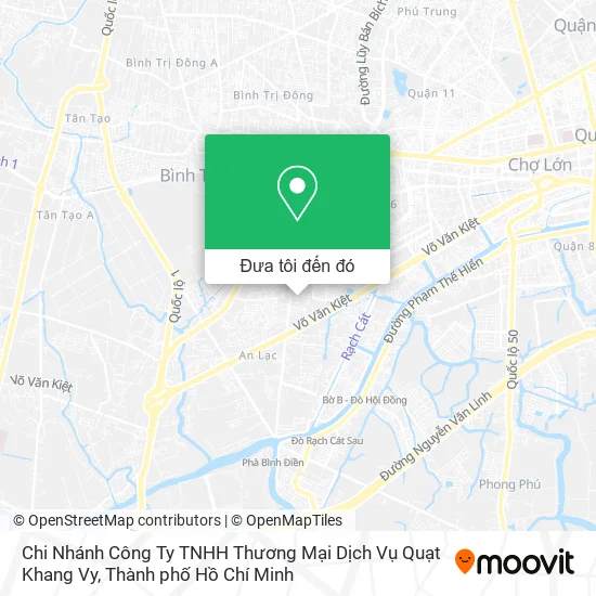 Bản đồ Chi Nhánh Công Ty TNHH Thương Mại Dịch Vụ Quạt Khang Vy