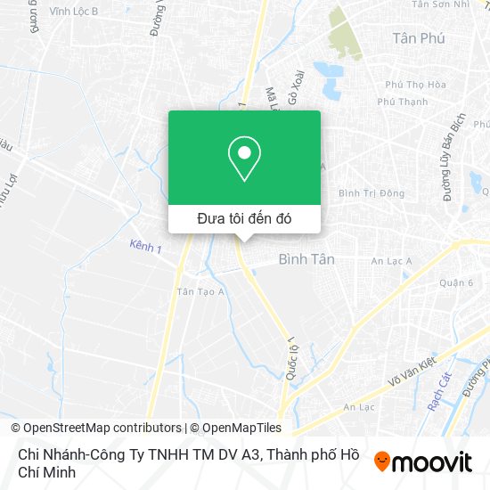 Bản đồ Chi Nhánh-Công Ty TNHH TM DV A3