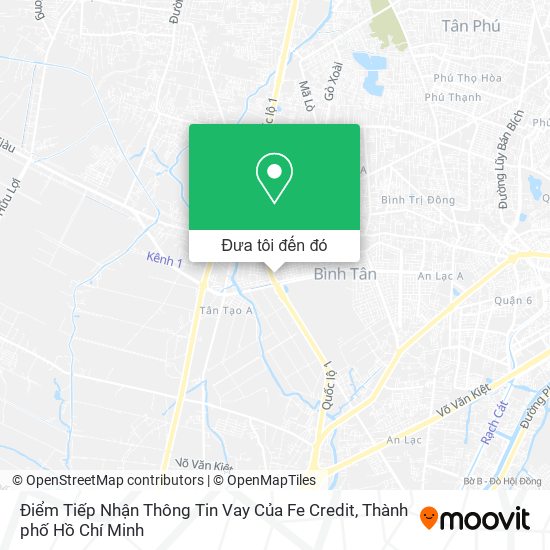 Bản đồ Điểm Tiếp Nhận Thông Tin Vay Của Fe Credit