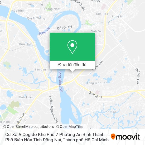 Bản đồ Cư Xá A Cogido Khu Phố 7 Phường An Bình Thành Phố Biên Hòa Tỉnh Đồng Nai