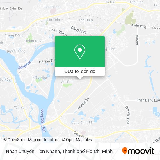 Bản đồ Nhận Chuyển Tiền Nhanh