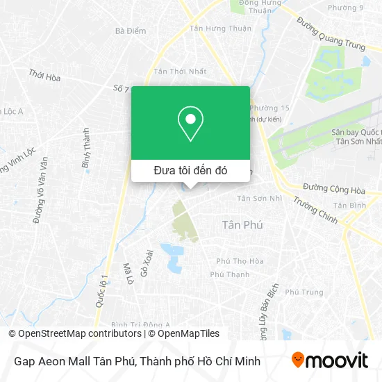 Bản đồ Gap Aeon Mall Tân Phú