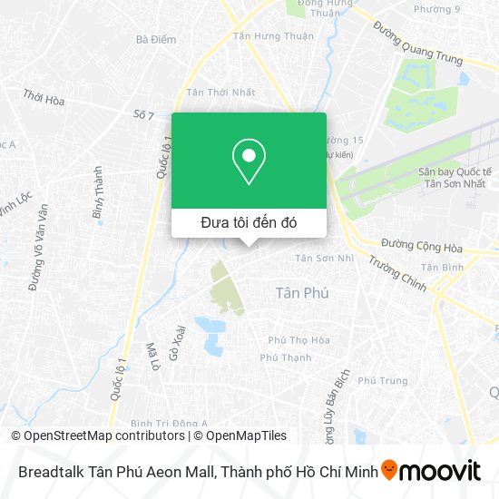 Bản đồ Breadtalk Tân Phú Aeon Mall