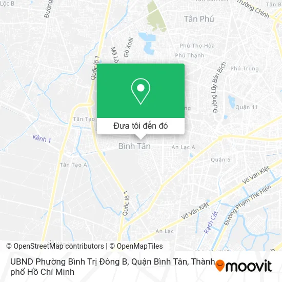 Bản đồ UBND Phường Bình Trị Đông B, Quận Bình Tân
