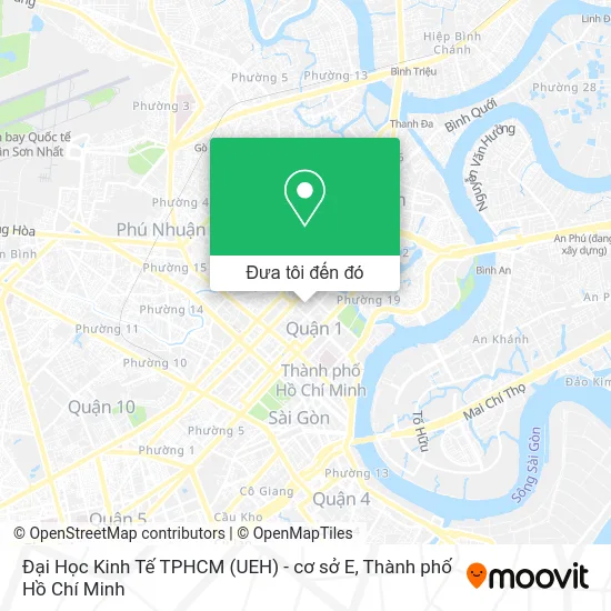 Bản đồ Đại Học Kinh Tế TPHCM (UEH) - cơ sở E