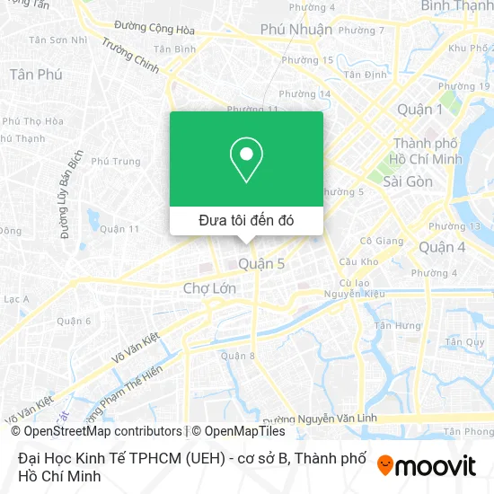 Bản đồ Đại Học Kinh Tế TPHCM (UEH) - cơ sở B