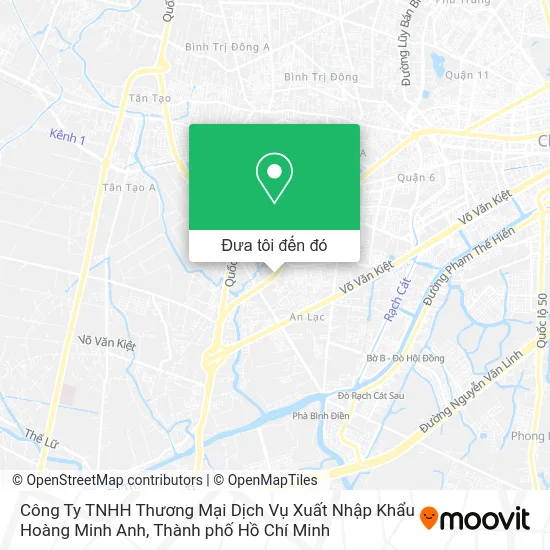 Bản đồ Công Ty TNHH Thương Mại Dịch Vụ Xuất Nhập Khẩu Hoàng Minh Anh