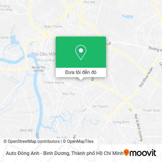 Bản đồ Auto Đông Anh - Bình Dương