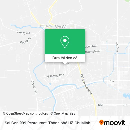 Bản đồ Sai Gon 999 Restaurant