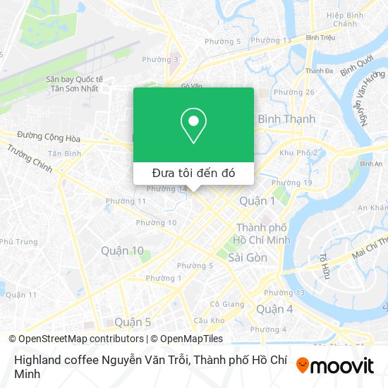 Bản đồ Highland coffee Nguyễn Văn Trỗi