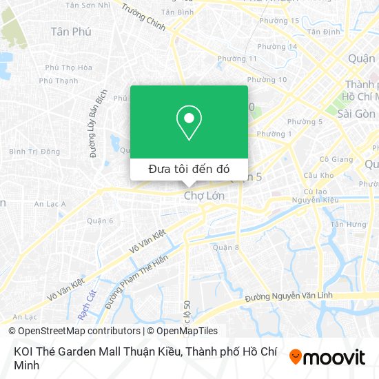 Bản đồ KOI Thé Garden Mall Thuận Kiều