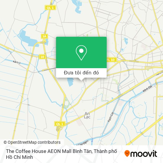 Bản đồ The Coffee House AEON Mall Bình Tân