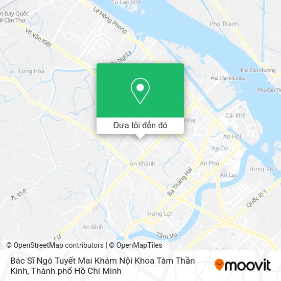 Bản đồ Bác Sĩ Ngô Tuyết Mai Khám Nội Khoa Tâm Thần Kinh