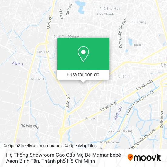 Bản đồ Hệ Thống Showroom Cao Cấp Mẹ Bé Mamanbébé Aeon Bình Tân