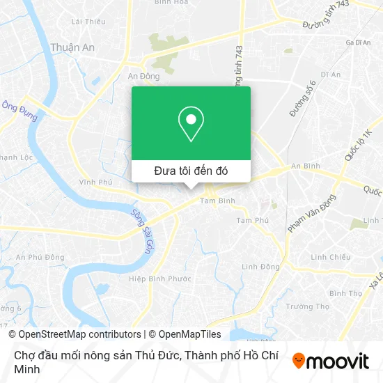 Bản đồ Chợ đầu mối nông sản Thủ Đức