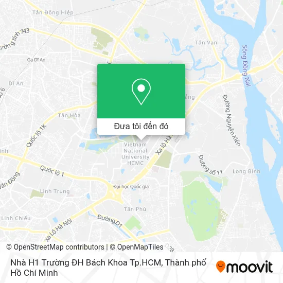 Bản đồ Nhà H1 Trường ĐH Bách Khoa Tp.HCM
