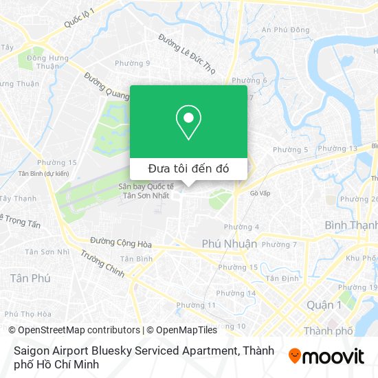 Bản đồ Saigon Airport Bluesky Serviced Apartment