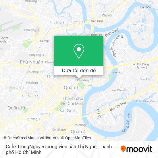 Bản đồ Cafe TrungNguyen,công viên cầu Thị Nghè