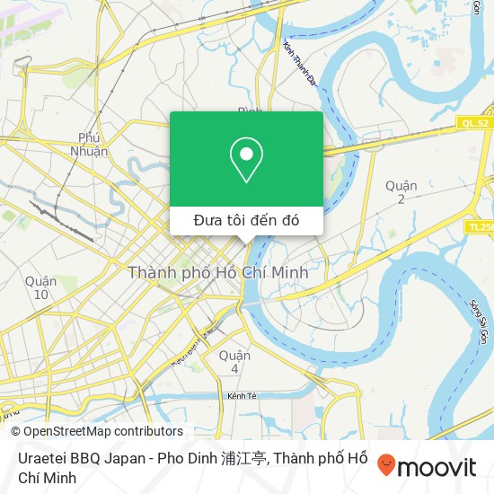 Bản đồ Uraetei BBQ Japan - Pho Dinh 浦江亭
