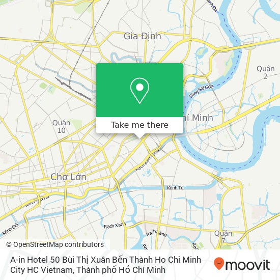 Bản đồ A-in Hotel 50 Bùi Thị Xuân

Bến Thành

Ho Chi Minh City

HC

Vietnam