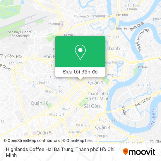 Bản đồ Highlands Coffee Hai Ba Trung