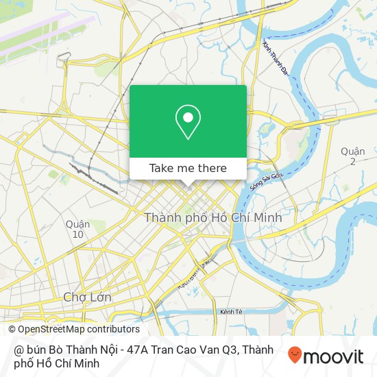 Bản đồ @ bún Bò Thành Nội - 47A Tran Cao Van Q3
