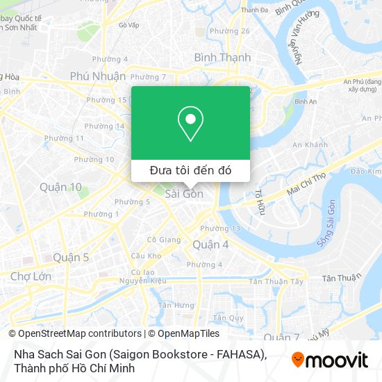 Bản đồ Nha Sach Sai Gon (Saigon Bookstore - FAHASA)