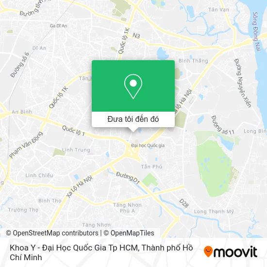 Bản đồ Khoa Y - Đại Học Quốc Gia Tp HCM