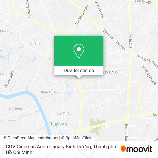 Bản đồ CGV Cinemas Aeon Canary Bình Dương