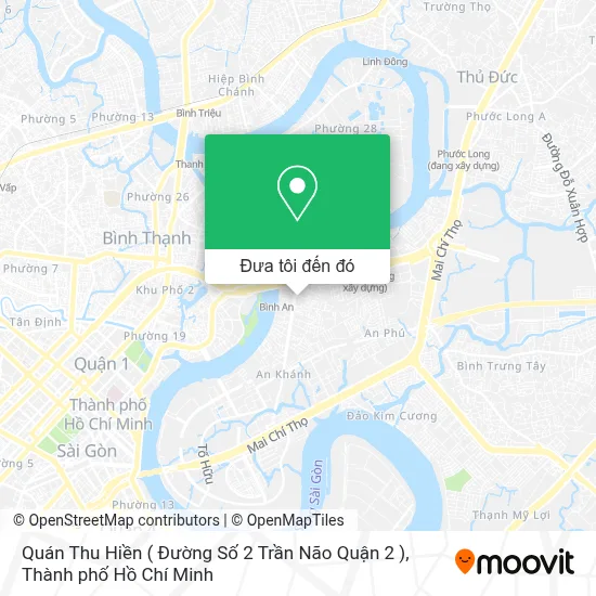 Bản đồ Quán Thu Hiền ( Đường Số 2 Trần Não Quận 2 )