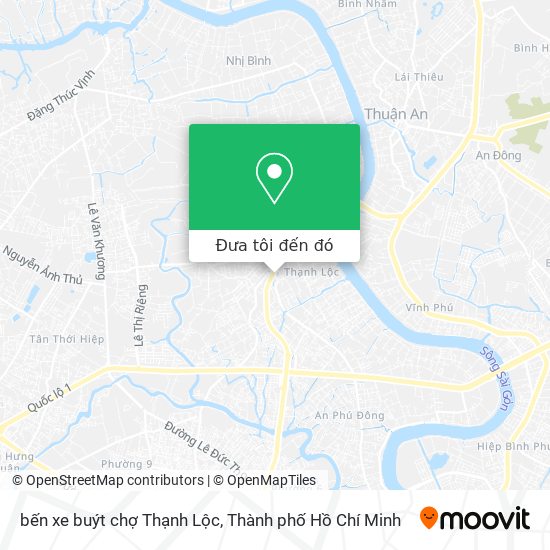 Bản đồ bến xe buýt chợ Thạnh Lộc